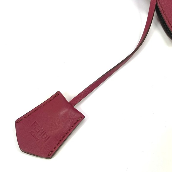 FENDI 8BH262 Bicolor All-in-one Shopping Tote Bag Shoulder Leather Men's Wome... - Picture 15 of 16